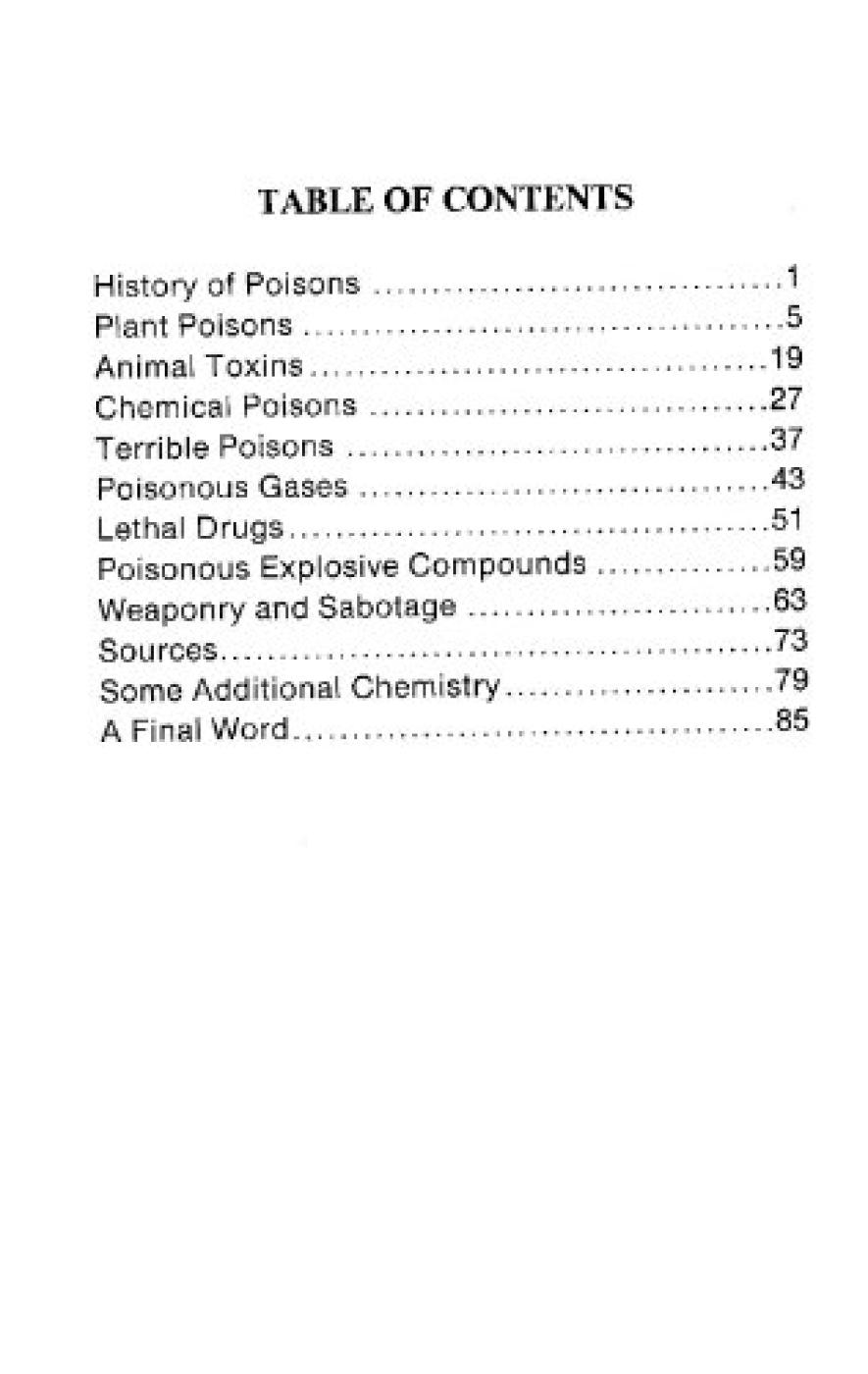 Poisoner's Handbook
