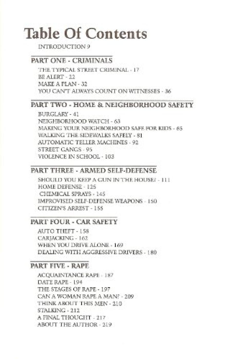 How to Live Safely in a Dangerous World