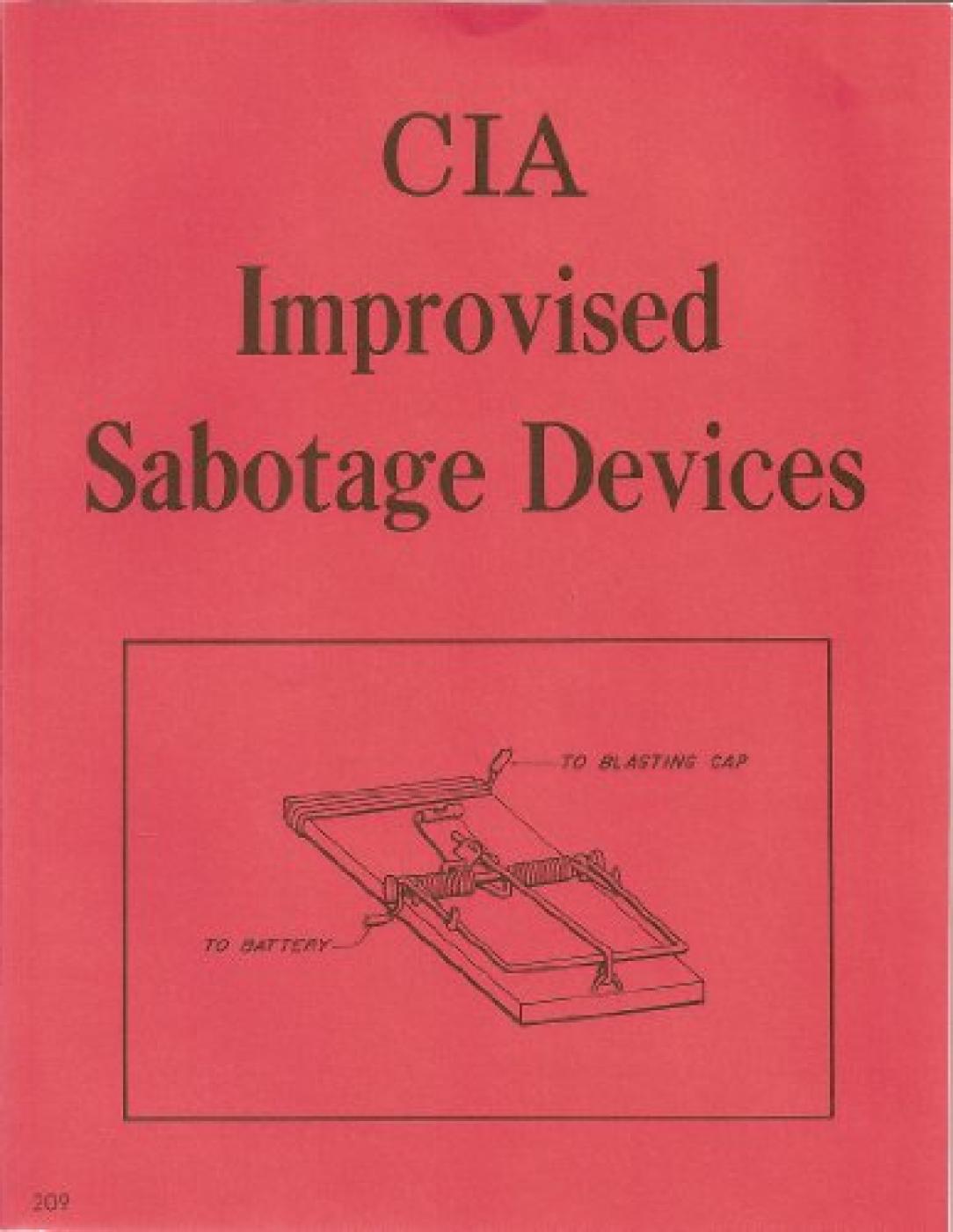 CIA Improvised Sabotage Devices