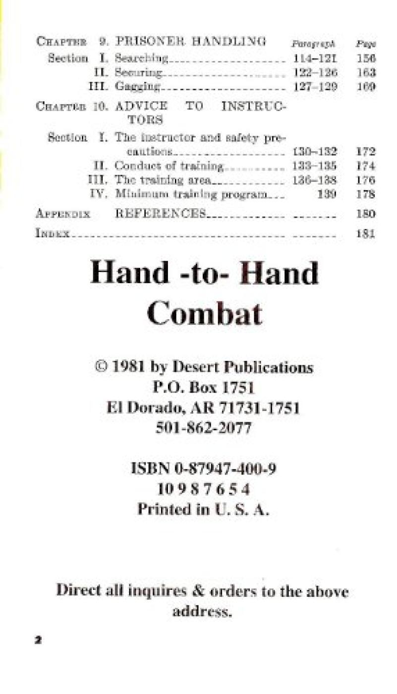 Hand to Hand Combat