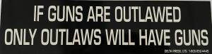 If Guns Are Outlawed, Only Outlaws Will Have Guns (Sticker)