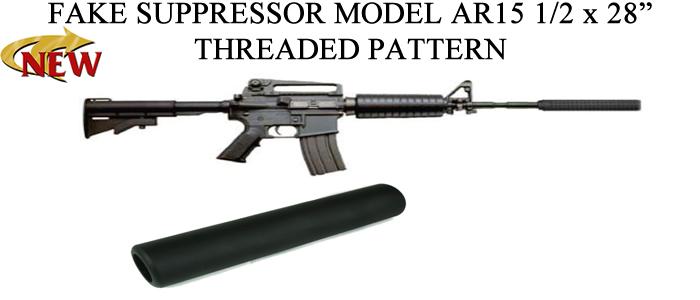 Fake Suppressor Model Ar15 1/2 X 28 Threaded Pattern