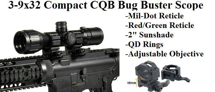 3-9X32 Compact CQB Bug Buster Scope