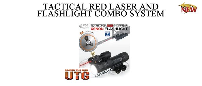 Tactical Red Laser And LED Flashlight Combo System