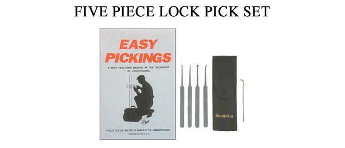 Five Piece Lock Pick Set