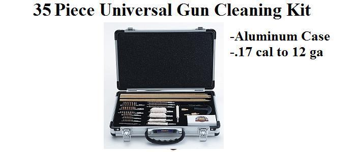 35 Piece Universal Gun Cleaning Kit w/Aluminum Case