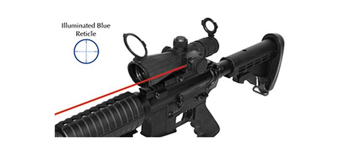Rubber Armored Mark Iii Tactical Scope 3-9X40 With Built In Red Laser