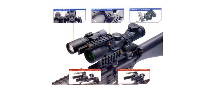 Tactical Tri-Rail Mount For Ar15/M16