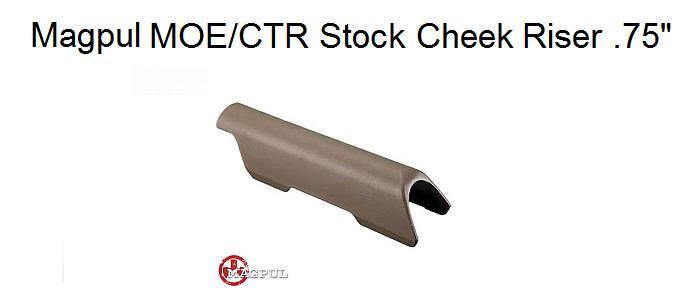 Magpul CTR/MOE Stock Cheek Riser 0.75", FDE (Tan)
