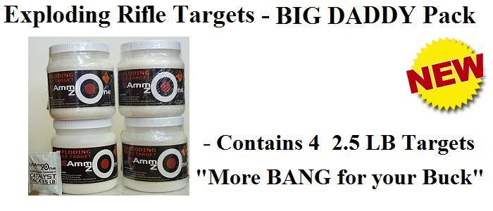 Exploding Rifle Target BIG DADDY Pack - (4 - 2.5LB Targets)