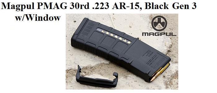 Magpul PMAG .223 30rd Black w/Window Gen 3