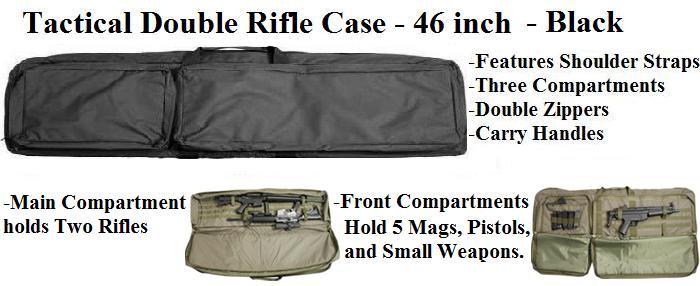 Tactical Double Rifle Case - Black