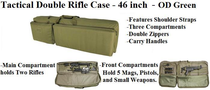 Tactical Double Rifle Case - OD Green