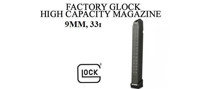 Glock Factory 9MM Fits All Models, 33rds