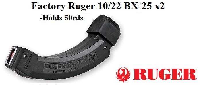 Ruger Factory 10/22 50rd Magazine BX-25 x2