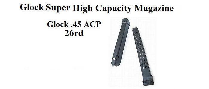 Super High Capacity Glock 45ACP, 26rd Magazine