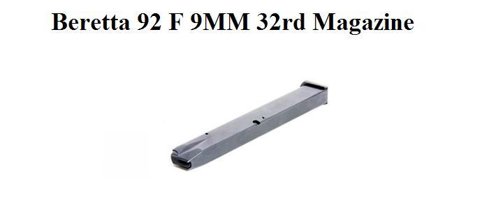 Beretta 92F, 9MM, 32 Rd, Blue Magazine