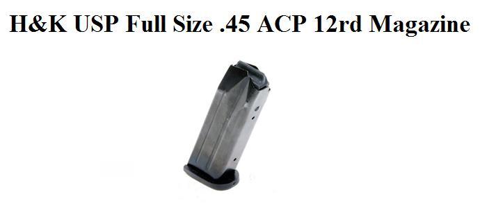 H&K USP Full Size, 45 ACP, 12rd Magazine