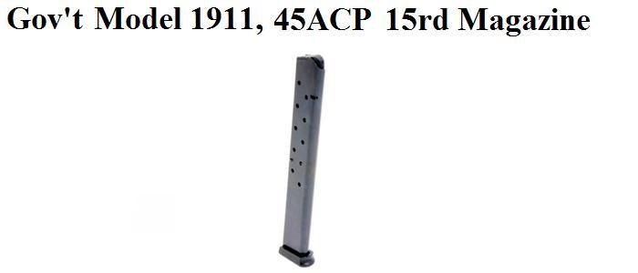 Government Model 1911 .45 ACP 15 rd Magazine