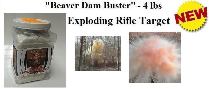"Beaver Dam Buster" Exploding Rifle Target  - (4LB Target)