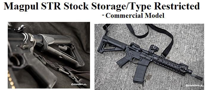 Magpul STR Storage/Type Restricted Stock - Black, Commercial Model