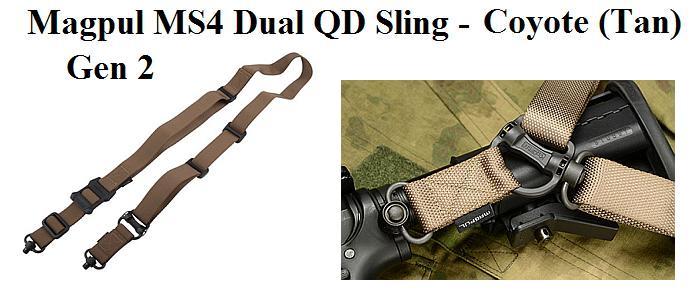 Magpul MS4 Dual QD Multi Mission Sling, Gen 2, Coyote (Tan)