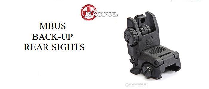 Magpul Mbus Back-Up Rear Sights, Black