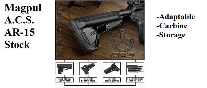 Magpul ACS Adaptable Carbine/Storage Stock - Collapsible Commercial Stock - Black