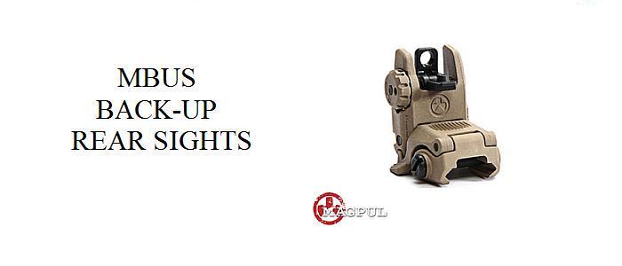 Magpul Mbus Back-Up Rear Sights, FDE (Tan)