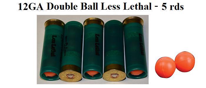 12ga Rubber Double Ball Projectile 5Rds per box