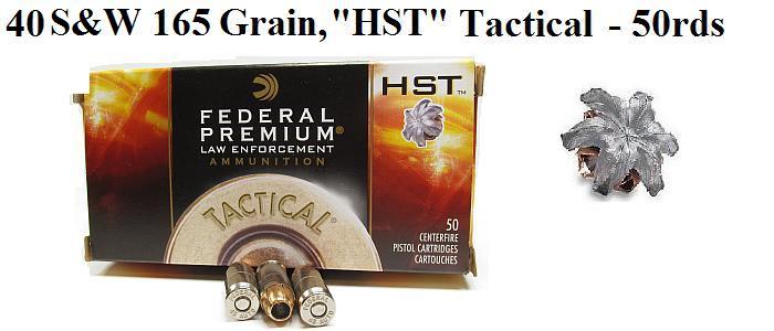 40 S&W Federal Law Enforcement 165 Grain HST Ammo (50rds)