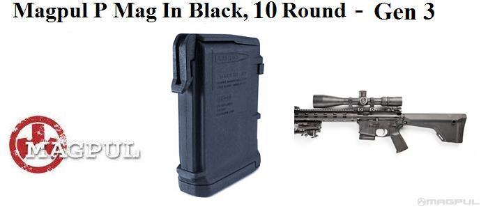 MAGPUL AR-15 PMAG .223 10RD BLACK GENERATION 3 MAGAZINE