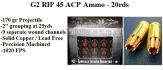 45 ACP  RIP Ammo - 20rds 