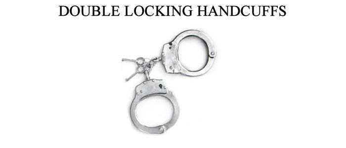 Double Locking Handcuffs, Silver