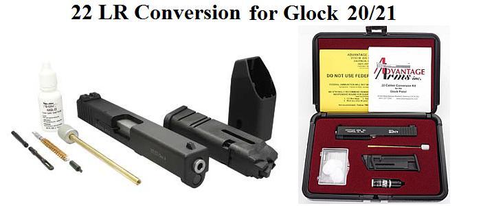 22 LR Conversion For Glock 20/21 with Adjustable Sights