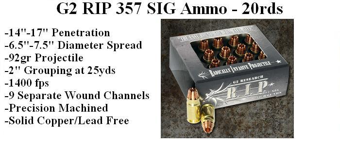 357 SIG RIP Ammo - 20rds