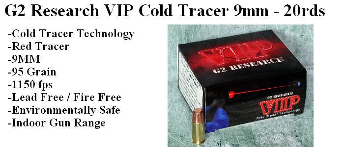 G2 VIP 9MM Cold Tracer Ammo - 20rds
