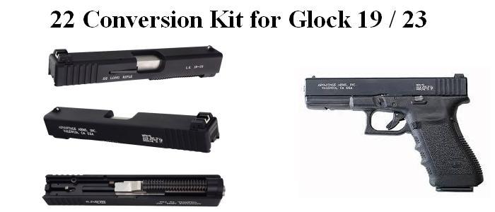 22 LR Conversion For Glock 19/23 with Adjustable Sights