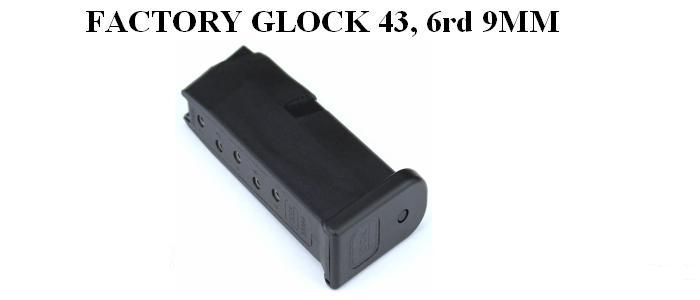 Glock Factory Model 43, 9mm, 6rds