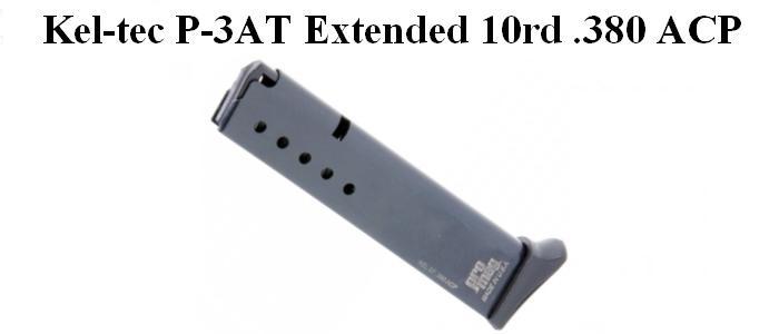 Kel-Tec P-3AT. .380 ACP, Extended 10Rd Magazine