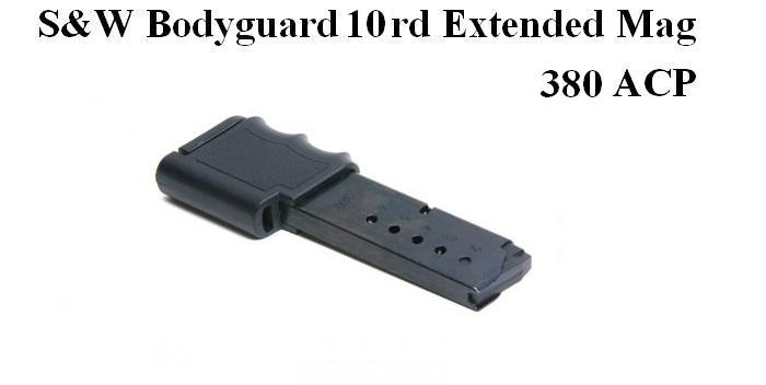S&W Bodyguard, .380 ACP, Extended 10Rd Magazine