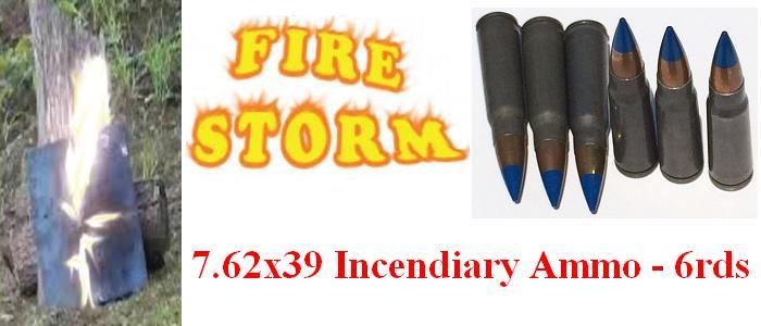 7.62x39 Incendiary Ammo - 6rds