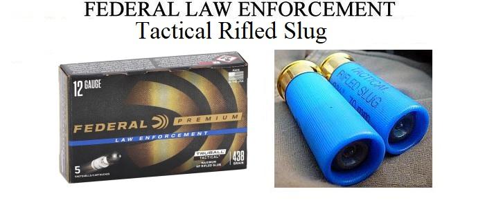 12 Ga Federal Law Enforcement Tactical Slug, 50rds