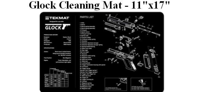 Glock Handgun Cleaning Mat - 11"x17"