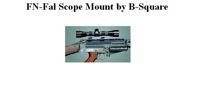 B-Square Military Weaver-Style Scope Base with 1" Rings FN FAL, LAR Gloss