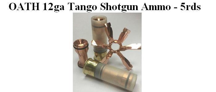 OATH 12 Gauge Tango Shotgun Ammo Plastic Case - 5rds - Limited Supply 