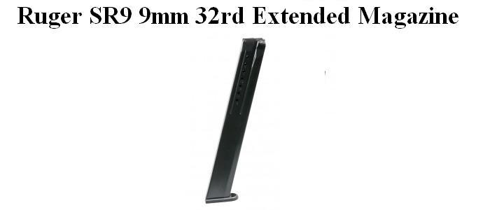 Ruger SR9, 9mm, 32rd Extended Magazine