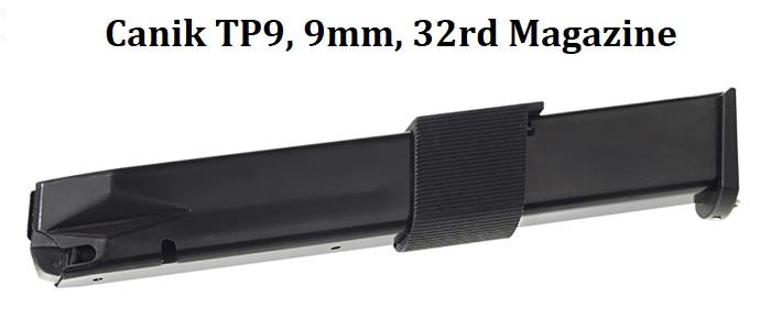 Canik TP9. 9mm, 32rd Extended Magazine