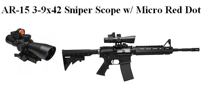 AR-15 Tactical Scope with Micro Red Dot