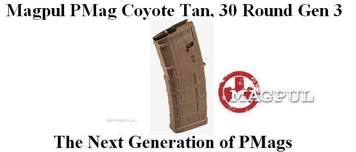 MAGPUL AR-15 PMAG .223 30RD COYOTE TAN GEN 3 MAGAZINE